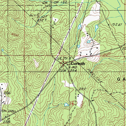 Topographic Map of Corinth, LA