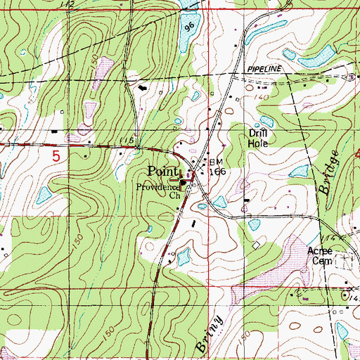 Topographic Map of Providence Church, LA