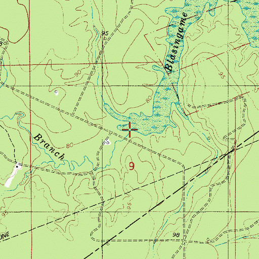 Topographic Map of Hay Branch, LA