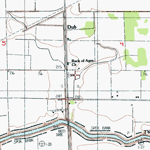 Topographic Map of Rock of Ages Cemetery, AR