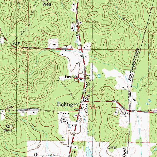 Topographic Map of Israelite Church, LA