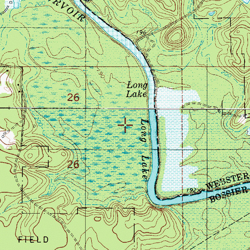 Topographic Map of Long Lake, LA
