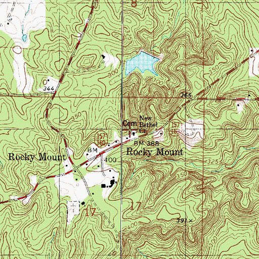 Topographic Map of New Bethel Church, LA