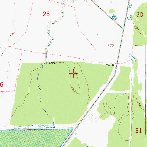 Topographic Map of Old Bed Phelps Lake, LA