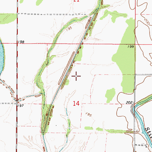 Topographic Map of Old Posten Lake Bed, LA