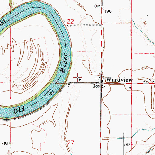 Topographic Map of River Valley Church, LA