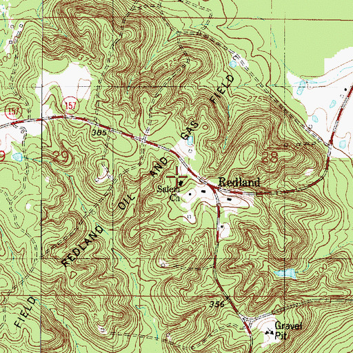Topographic Map of Salem Church, LA