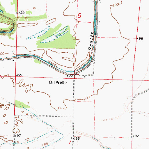 Topographic Map of Colquitt Church (historical), LA