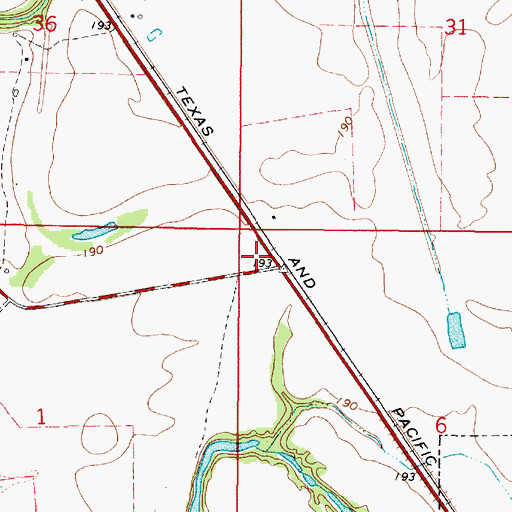 Topographic Map of Galilee School (historical), LA