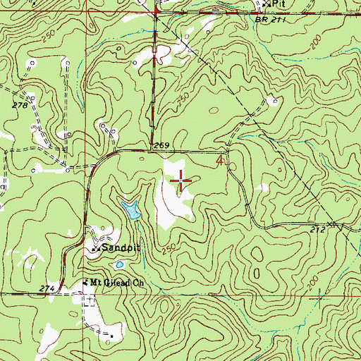 Topographic Map of Mount Gilead, LA
