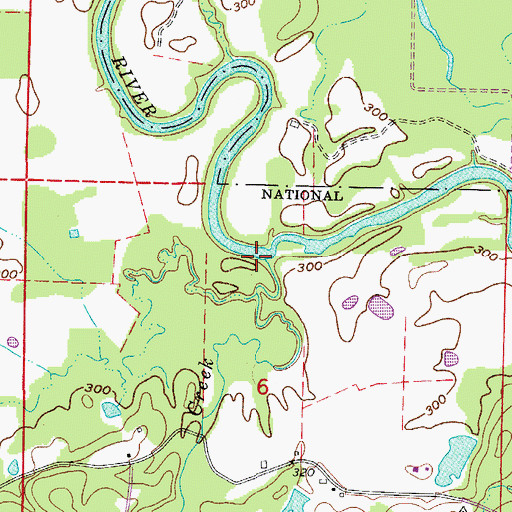 Topographic Map of Rock Creek, AR