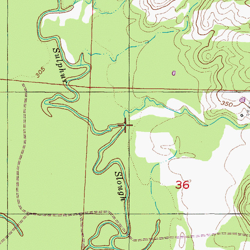 Topographic Map of Rock Creek, AR