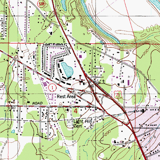 Topographic Map of Saint Pius X School, LA