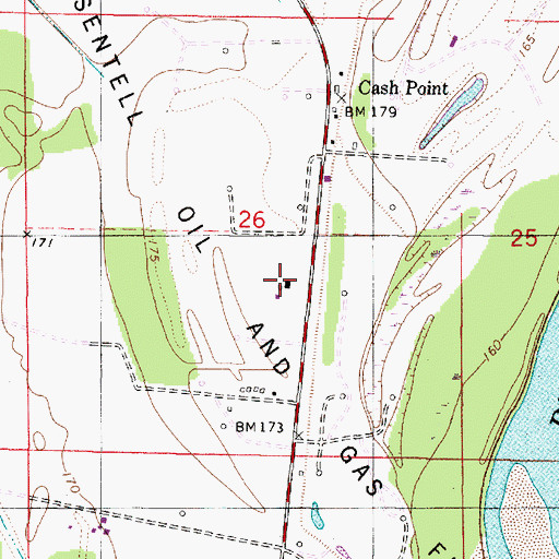 Topographic Map of Saint Matthews School (historical), LA