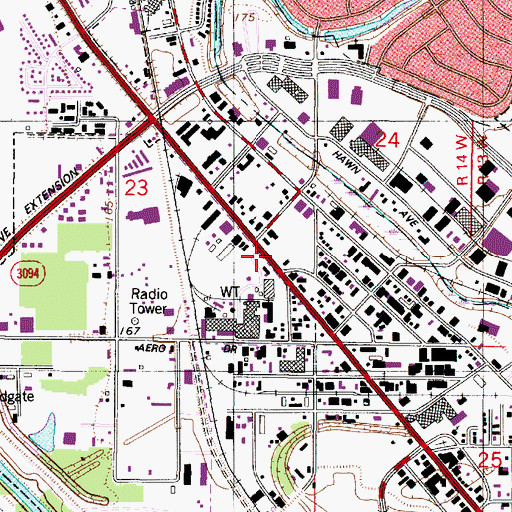 Topographic Map of SWEPCO Park, LA