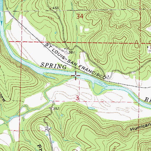 Topographic Map of Rock Creek, AR
