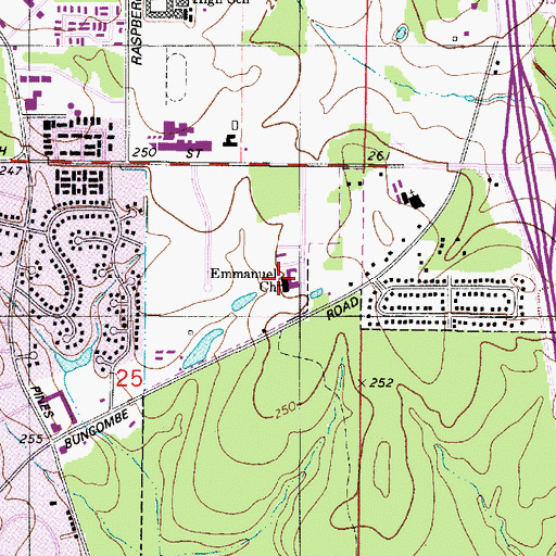Topographic Map of Emmanuel Church, LA