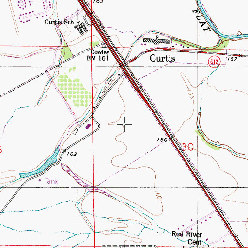 Topographic Map of Parkway High School, LA