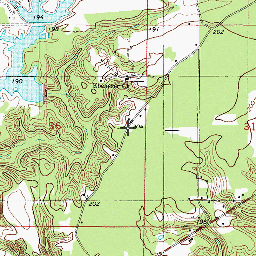 Topographic Map of Marshall Hill School (historical), LA