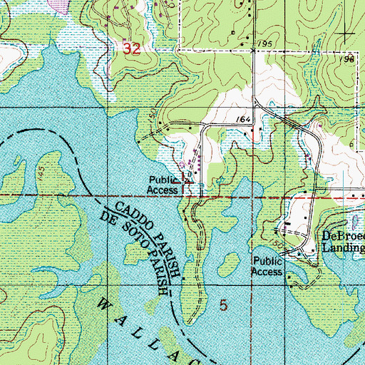 Topographic Map of B and S Landing, LA