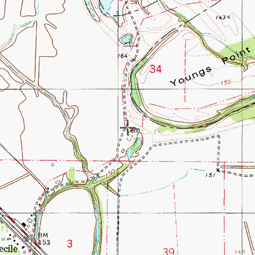 Topographic Map of Palestine School (historical), LA