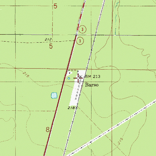 Topographic Map of Barso, LA