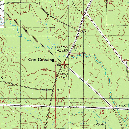 Topographic Map of Cox Crossing, LA