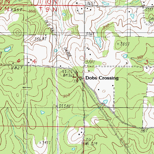 Topographic Map of Dobs Crossing, LA