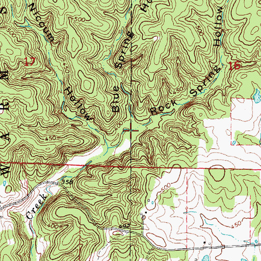 Topographic Map of Rock Spring Hollow, AR