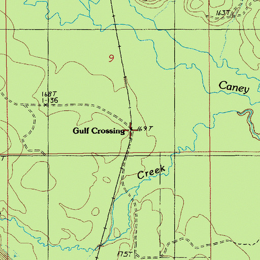 Topographic Map of Gulf Crossing, LA