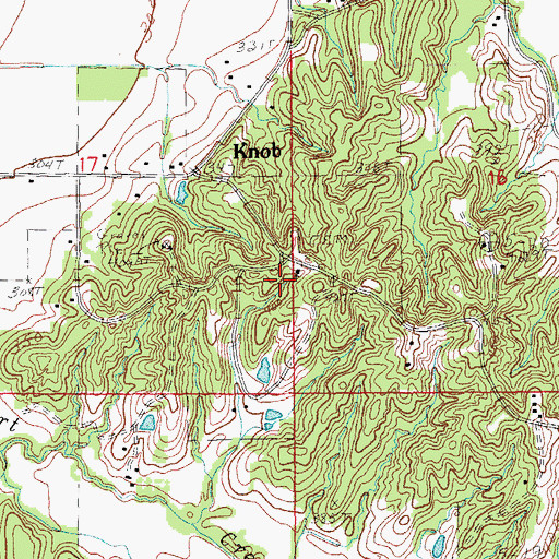 Topographic Map of Rock Springs Church, AR
