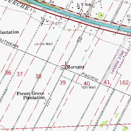 Topographic Map of Morvant, LA