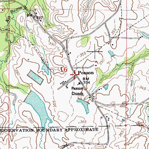 Topographic Map of Peason, LA