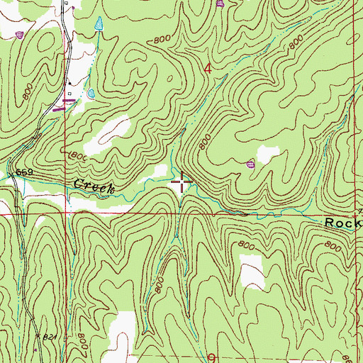 Topographic Map of Rockhouse Hollow, AR