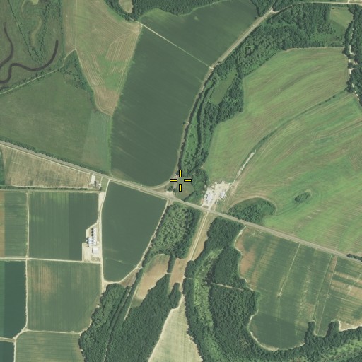Aerial/Satellite Image of Rhymes, LA