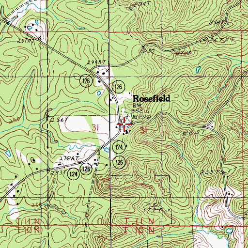 Topographic Map of Rosefield, LA