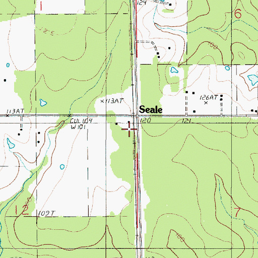Topographic Map of Seale, LA