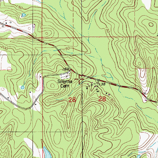 Topographic Map of Smurney, LA