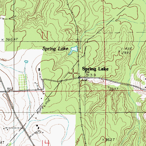 Topographic Map of Spring Lake, LA