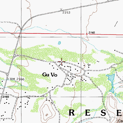 Topographic Map of Gu Vo, AZ