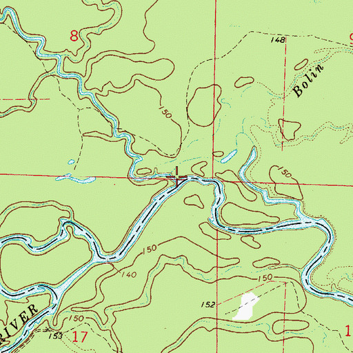 Topographic Map of Rocky Branch, AR