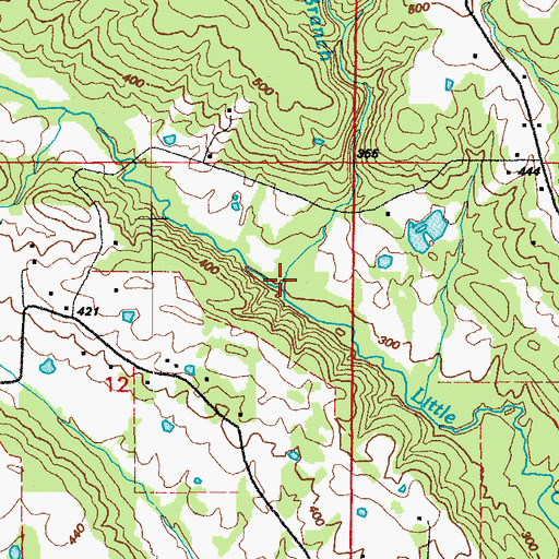 Topographic Map of Rocky Branch, AR