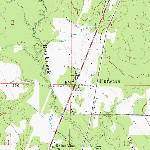 Topographic Map of New Zion Church, LA