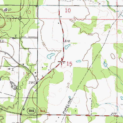 Topographic Map of Pleasant Grove Church (historical), LA