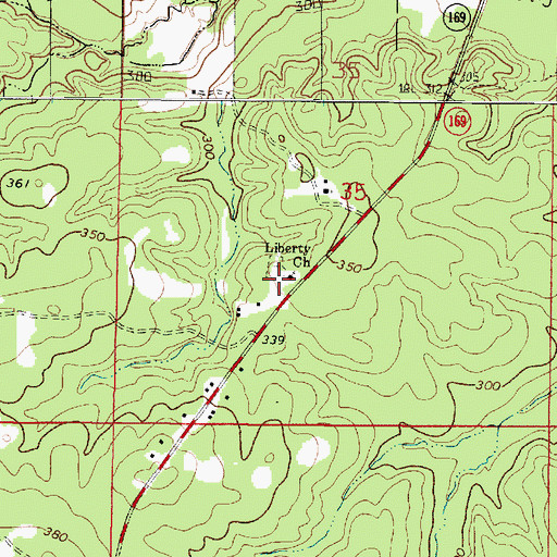 Topographic Map of Burris School (historical), LA