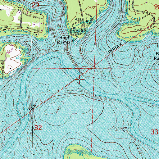 Topographic Map of Rocky Branch, AR