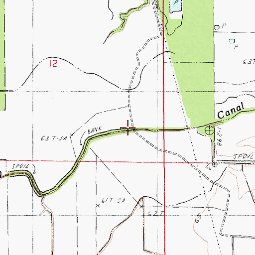 Topographic Map of Brimberry Canal, LA