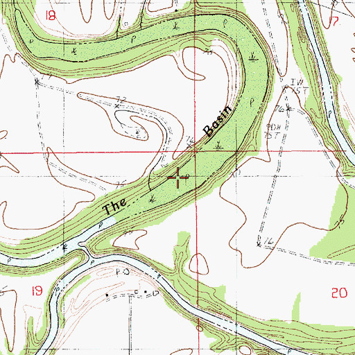 Topographic Map of The Basin, LA