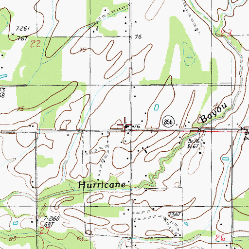 Topographic Map of Church of Christ, LA