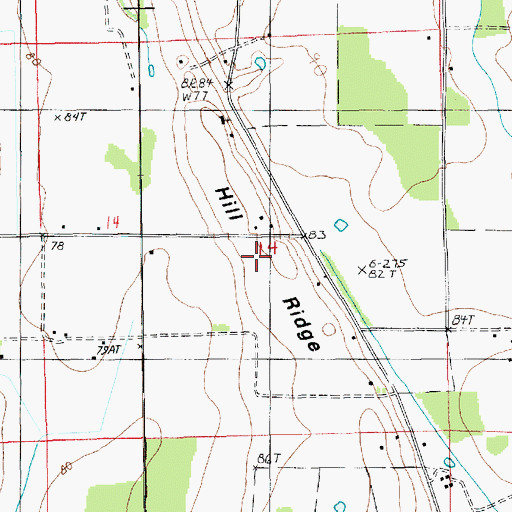Topographic Map of Hill Ridge, LA
